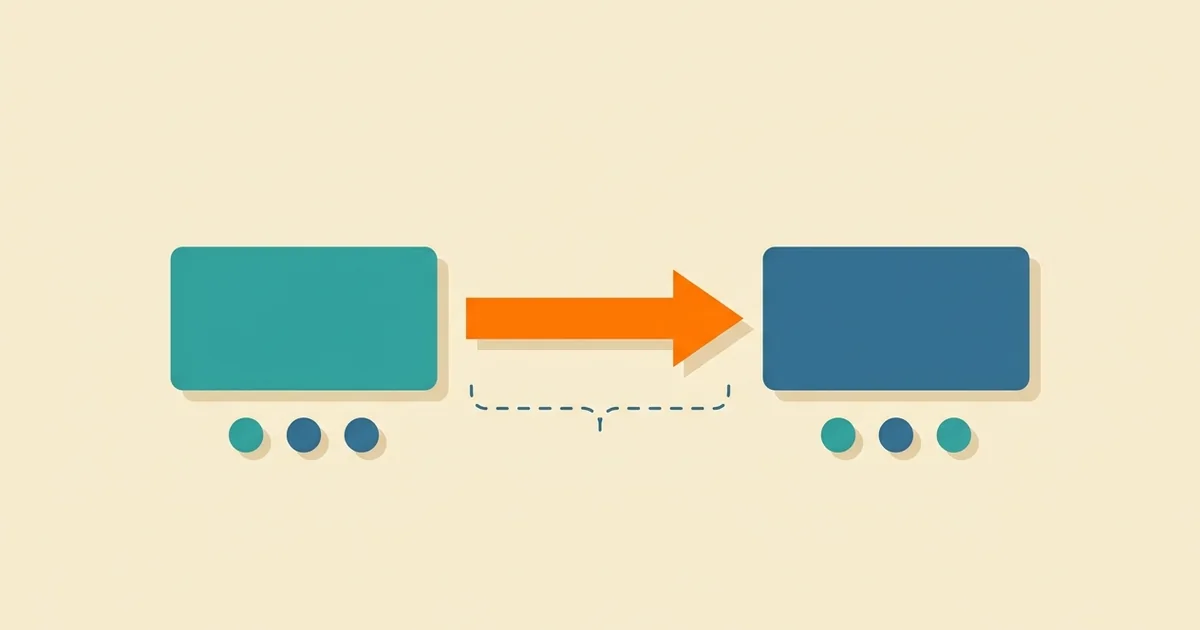 Duas caixas conceituais ligadas por seta — como construir modelo conceitual